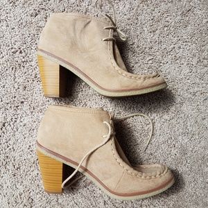 American Eagle Suede Heeled Booties